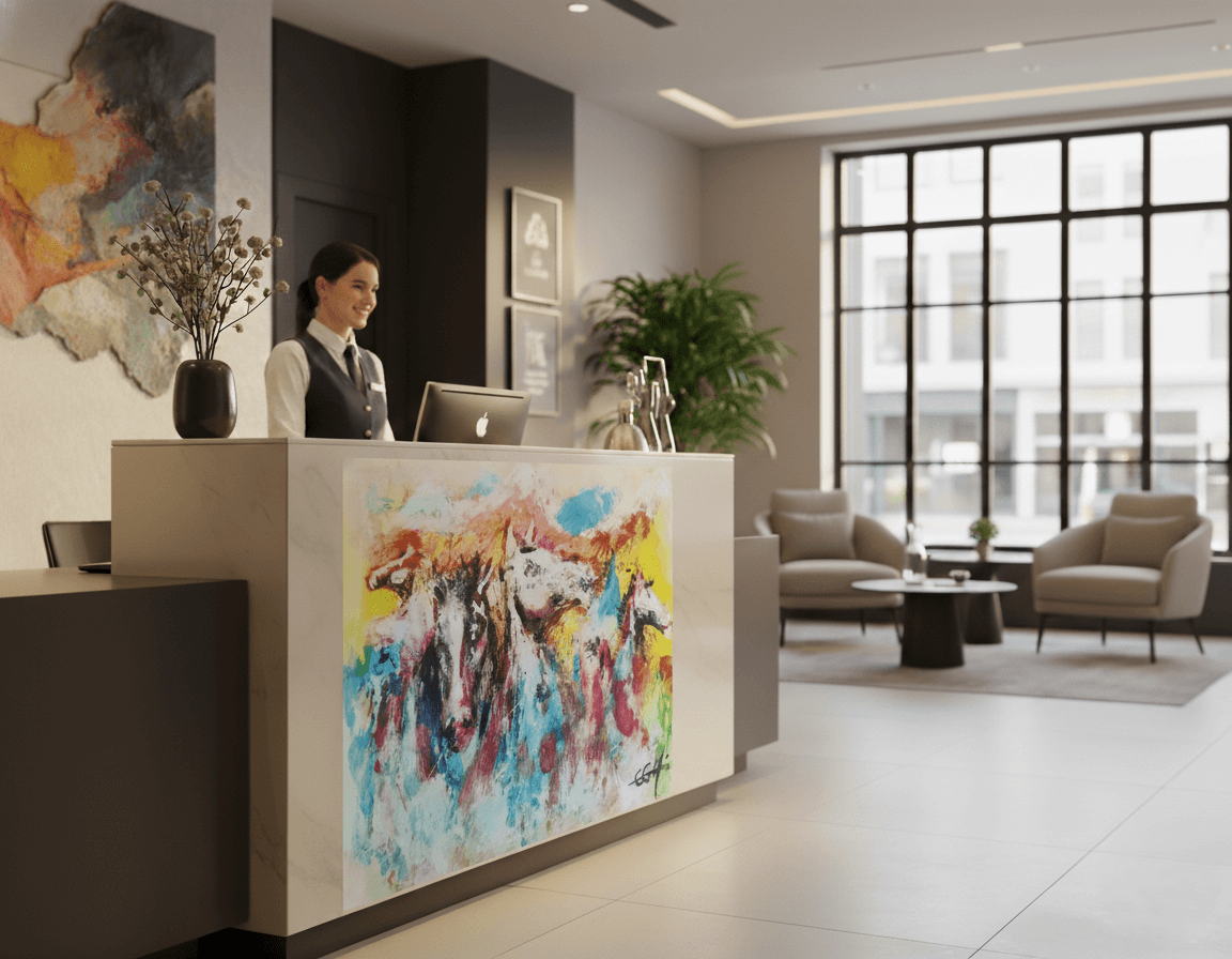 Mobilier artistique personnalisé repositionnable