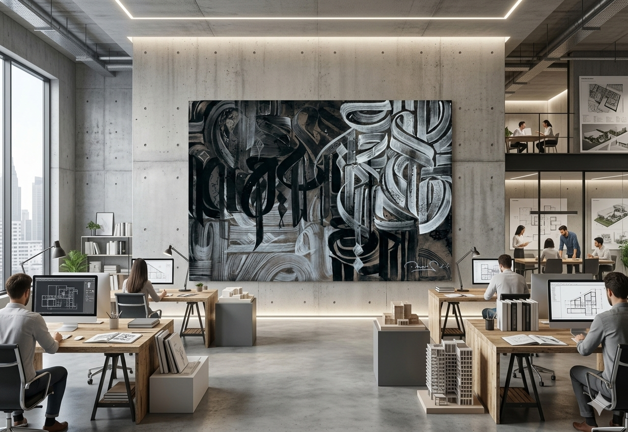 Art en open space bureau COV'ARTS