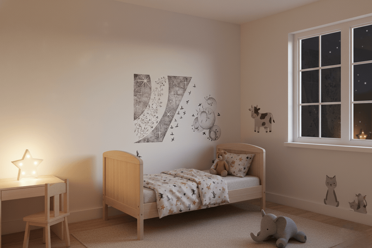 Art repositionnable chambre enfant décoration spatiale